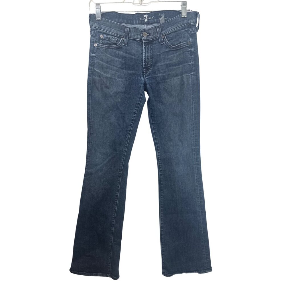 Vtg 7 for All Mankind Womens Jeans Sz 28 Petite Lexie Bootcut Mid-Rise Classic